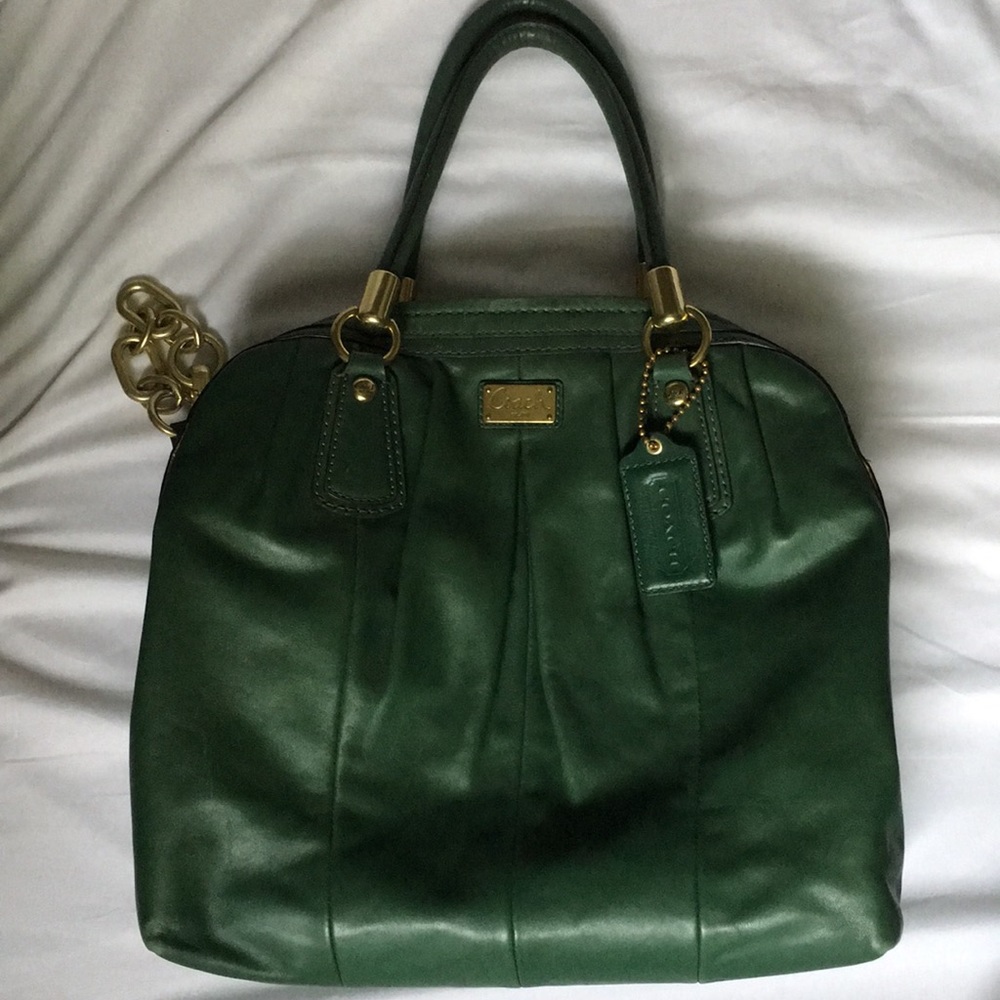 Green Leather Coach bag